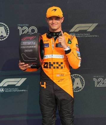 FORMULA 1 PIRELLI GRAN PREMIO D ITALIA 2024 31.08.2024, Autodromo Nazionale di Monza, Monza, FORMULA 1 PIRELLI GRAN PREMIO D ITALIA 2024 ,im Bild Poleposition für Lando Norris (GBR), McLaren F1 Team