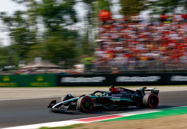 63 George Russell (GBR, Mercedes-AMG Petronas F1 Team), F1 Grand Prix of Italy at Autodromo Nazionale Monza on August 31, 2024 in Monza, Italy. (Photo by HOCH ZWEI) Monza Italy