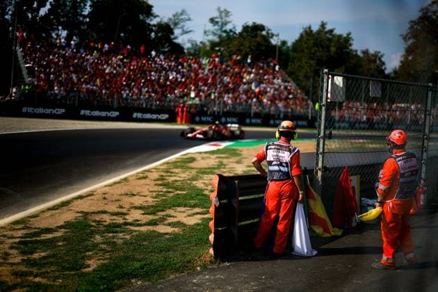 Track marshals, F1 Grand Prix of Italy at Autodromo Nazionale Monza on August 31, 2024 in Monza, Italy. (Photo by HOCH ZWEI) Monza Italy