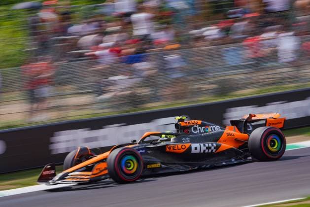 Lando Norris of United Kingdom driving the (04) McLaren F1 Team MCL38 during Formula 1 - Pirelli Gran Premio d Italia 2024 - Practice 3, Formula 1 Championship in Monza, Italy, August 31 2024  Copyright: xLucaxRossini IPAxSportx xipa-agex xx IPA_49229811 IPA_Agency_IPA49229811