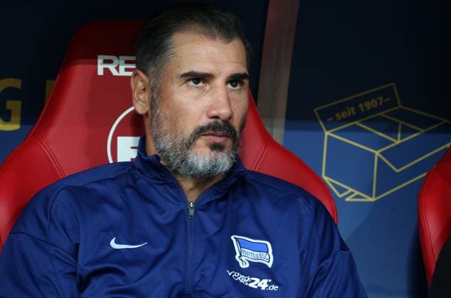 Cristian Fiel (Trainer, Hertba BSC Berlin) 31.08.2024, Fußball, 2. Bundesliga, FC Kaiserslautern - Hertha BSC Berlin, 4. Spieltag, Saison 2024 25, Fritz Walter Stadion, Kaiserslautern, Deutschland, Foto: Michael Deines PROMEDIAFOTO, ** DFB & DFL regulations prohibit any use of photographs as image sequences and or quasi-video. ** FC Kaiserslautern - Hertha BSC Berlin