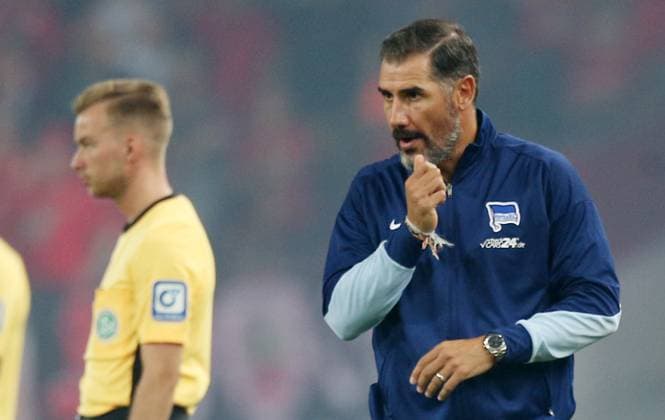Cristian Fiel (Trainer, Hertba BSC Berlin) 31.08.2024, Fußball, 2. Bundesliga, FC Kaiserslautern - Hertha BSC Berlin, 4. Spieltag, Saison 2024 25, Fritz Walter Stadion, Kaiserslautern, Deutschland, Foto: Michael Deines PROMEDIAFOTO, ** DFB & DFL regulations prohibit any use of photographs as image sequences and or quasi-video. ** FC Kaiserslautern - Hertha BSC Berlin
