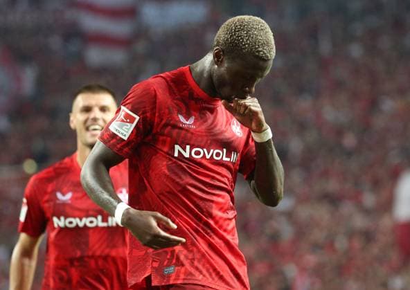 2:1 FCK durch Aaron Opoku (17, FC Kaiserslautern) 31.08.2024, Fußball, 2. Bundesliga, FC Kaiserslautern - Hertha BSC Berlin, 4. Spieltag, Saison 2024 25, Fritz Walter Stadion, Kaiserslautern, Deutschland, zmdz, ** DFB & DFL regulations prohibit any use of photographs as image sequences and or quasi-video. ** FC Kaiserslautern - Hertha BSC Berlin