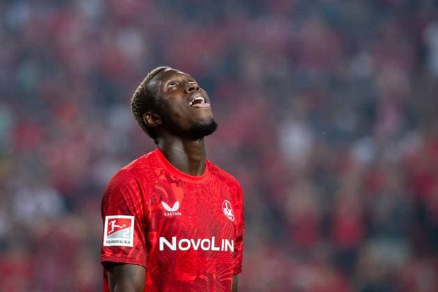Aaron Opoku (FC Kaiserslautern, 17) aergert sich, GER, FC Kaiserslautern (FCK) vs Hertha BSC Berlin (BSC), Fussball 2. Bundesliga, 4. Spieltag, Saison 2024 2025, 31.08.2024 DFB DFL regulations prohibit any use of photographs as image sequences and or quasi-video GER, FC Kaiserslautern (FCK) vs Hertha BSC Berlin (BSC), Fussball 2. Bundesliga, 4. Spieltag, Saison 2024 2025, 31.08.2024 Kaiserslautern