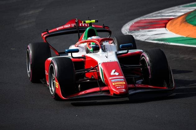 04 ANTONELLI Andrea Kimi (ita), Prema Racing, Dallara F2 2024, action during the 11th round of the 2024 FIA Formula 2 Championship from August 30 to September 1, 2024 on the Autodromo Nazionale Monza, in Monza, Italy - AUTO - FORMULA 2 2024 - MONZA DPPI Panoramic  240901_R16_ITALIA_DP_XB3_9532