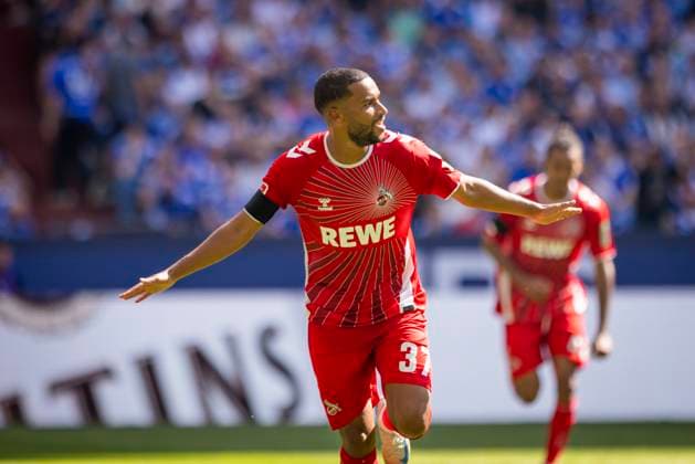 Gelsenkirchen, Germany. 01st Sep 2024. Torjubel: Linton Maina (Köln) FC Schalke 04 - 1. FC Köln 01.09.2024