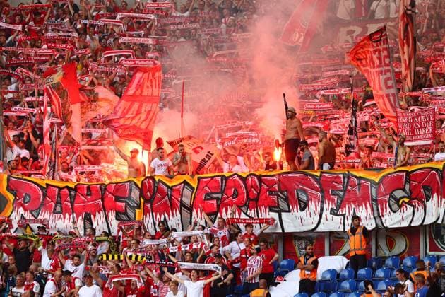 1. FC Koeln Fans FC Schalke 04 vs. 1. FC Koeln, Fussball, 2. Bundesliga, 4. Spieltag, Saison 2024 2025, 01.09.2024 Foto: kolbert-press Ant Palmer Veltins Arena NRW Deutschland