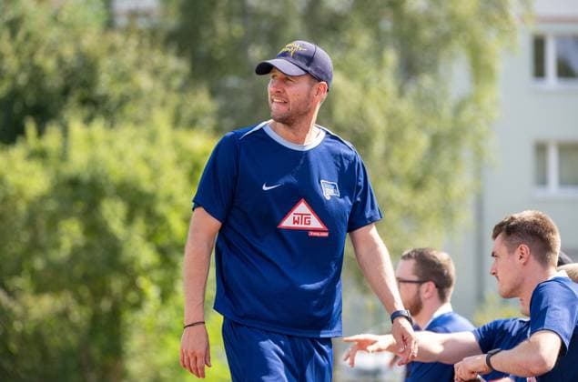 Fussball, Frauen, Regionalliga Nordost, Saison 2024 2025 (2. Spieltag), 1. FC Union Berlin II - Hertha BSC, Trainer Manuel Meister (Hertha BSC), 01.09. 2024, Copyright: xMatthiasxKochx
