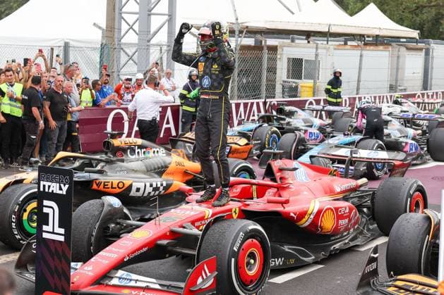 WInner, Sieger, Charles Leclerc (Scuderia Ferrari HP), Rennen, Grosser Preis von Italien, Motorsport, Herren, Formel 1, 01.09.2024 Monza Lombardei Italien