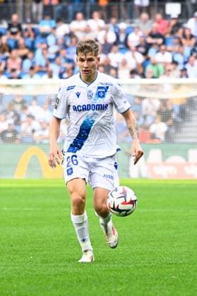 Paul JOLY ( 26 - Auxerre ) during the Ligue 1 match between Havre AC and AJ Auxerre at Stade Oceane on September 01, 2024 in Le Havre, France. ( Photo by federico pestellini panoramic ) - FOOTBALL : Le Havre vs Auxerre - Ligue 1 - 01 09 2024 FedericoPestellini Panoramic 