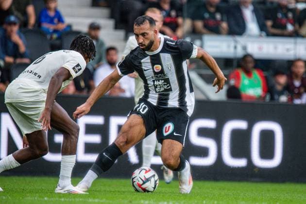 Himad Abdelli (ANGERS SCO) FOOTBALL : Angers SCO vs OGC Nice - Ligue 1 - Journée 3 - 01 09 2024 BaptisteAutissier Panoramic 