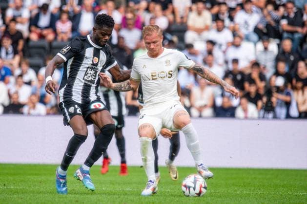 Melvin Bard (OGC Nice) Abdoulaye Bamba (ANGERS SCO) FOOTBALL : Angers SCO vs OGC Nice - Ligue 1 - Journée 3 - 01 09 2024 BaptisteAutissier Panoramic 