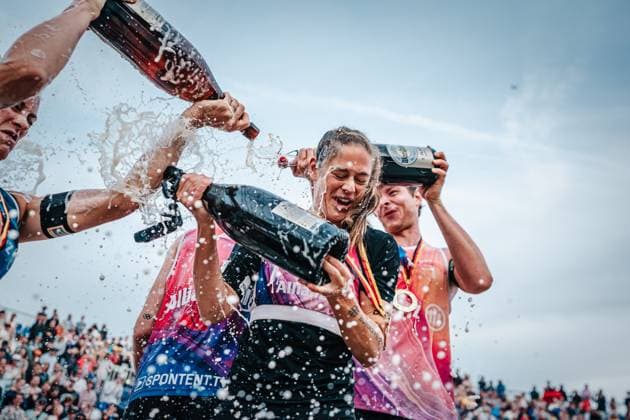 Beachvolleyball Frauen und Männer Allianz German Beach Tour Deutsche Beachvolleyball-Meisterschaft 2024 01.09.2024 Cinja Tillmann Bierdusche Timmendorfer Strand Ahmann-Hager-Arena Schleswig-Holstein Deutschland