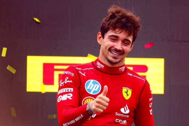 F1 Italian Grand Prix Charles Leclerc of Ferrari celebrates on the podium after winning the Italian Formula One Grand Prix at Autodromo Nazionale Monza circuit, in Monza on September 1st, 2024. Monza Italy  Copyright: xBeataxZawrzelx originalFilename:zawrzel-f1italia240901_npSFr.jpg