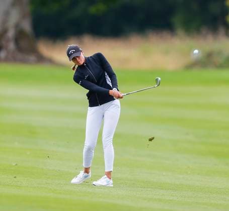 1st September 2024; The O& x2019;Meara Course at Carton House, Maynooth, County Kildare, Ireland; KPMG Womens Irish Open Golf, Final Round; Alessandra Fanali (ITA) plays her second shot from the 18th fairway  ActionPlus12689100 PeterxFitzpatrick