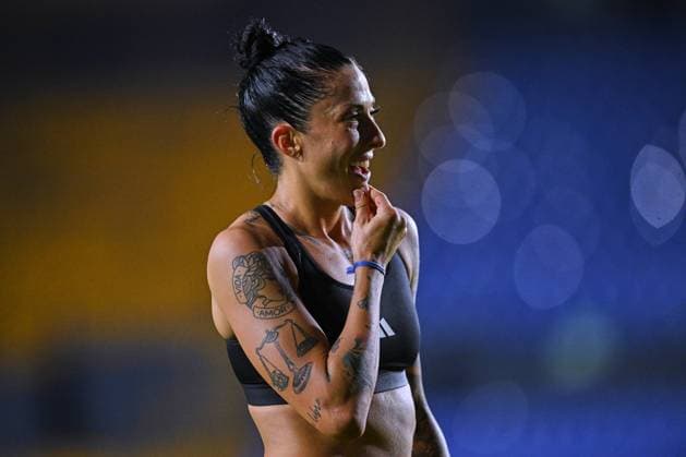 RECORD DATE NOT STATED Liga MX Femenil Apertura 2024 Tigres UANL vs Leon Jennifer Hermoso celebrates her goal 1-0 of Tigres during the 8th round match between Tigres UANL and Leon as part of the Liga BBVA MX Femenil, Torneo Apertura 2024 at Universitario Stadium on September 01, 2024 in Monterrey, Nuevo Leon Mexico. MONTERREY NUEVO LEON MEXICO  Copyright: xJorgexMartinezx 20240901222818_LMXF_A24_UANL_LEO_HERMOSO86