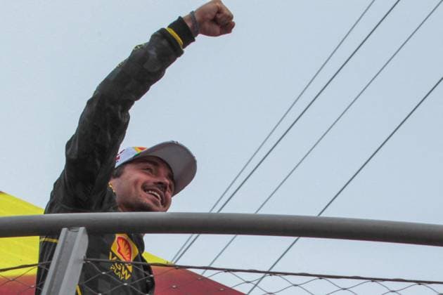 - Formula 1 - Formula 1 - Pirelli Gran Premio d Italia 2024 - Race Charles Leclerc (MON) - Scuderia Ferrari - Ferrari SF-24 - Ferrari celebrating win with team and tifosi during Rade Day, Sunday Sept 1st, of Formula 1 Pirelli Gran Premio d Italia 2024, scheduled to take place at Autodromo Nazionale di Monza track in Monza (MB) Italy - Aug 29 to Sept 1, 2024 Monza Italy  Copyright: xIPAxSport ABACAx