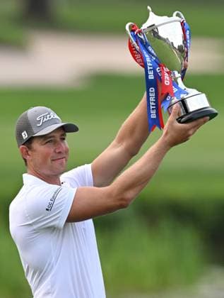 Betfred British Masters Champion 2024 Niklas Norgaard with the Trophy Betfred British Masters 2024, Day Four, Golf, The Belfry, Sutton Coldfield, UK - 01 Sep 2024  Copyright: xGreigxCowie Shutterstockx 14673146az