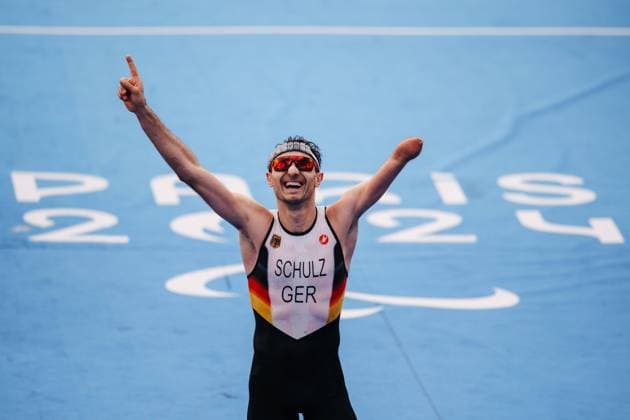 Bilder des Jahres 2024, Sport 09 September Sport Themen der Woche KW36 Sport Bilder des Tages PARALYMPICS - Paralympic Summer Games 2024 PARIS,FRANCE,02.SEP.24 - PARALYMPICS, TRIATHLON - Paralympic Summer Games Paris 2024. Image shows Martin Schulz (GER).  GEPAxpictures xJohannesxFriedl