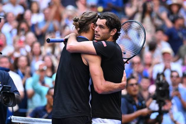 Sport Themen der Woche KW36 Sport Bilder des Tages US Open - Zverev v Fritz Quarterfinal Taylor Fritz (USA) during his quarter final round match at the 2024 US Open at Billie Jean National Tennis Center in New York City, NY, USA, on September 3, 2024. Photo by Corinne Dubreuil ABACAPRESS.COM New York City NY United States  Copyright: xDubreuilxCorinne ABACAx