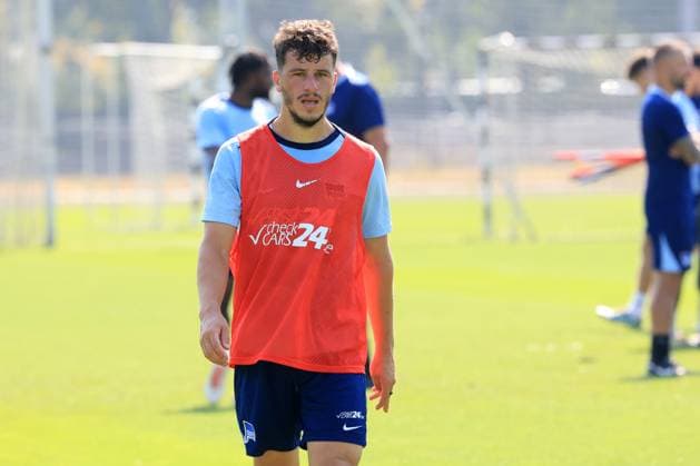 DEU, DFL, 2. FBL Hertha BSC, Training, 04.09.2024, Sportforum, Berlin, DEU, DFL, 2. FBL Hertha BSC, Training, im Bild Diego Demme (Hertha BSC Berlin 6) DFL - regulations prohibit any use of Photographs as image sequences and or quasi-video Foto: Juergen Engler nordphoto GmbH
