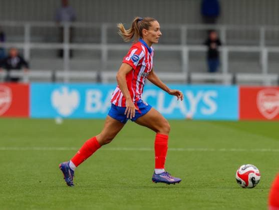 Borenhamwood, London, England, 4th September 2024: Vilde Boe Risa (6 Atletico Madrid) during the UEFA Champions League Round 1 match between Atlectio Madrid and Rosenborg BK Kvinner on Wednesday 4th September 2024 at Meadow Park Stadium, Borenhamwood, London, England. (Claire Jeffrey SPP) Copyright: xClairexJeffrey SPPx spp-en-ClJe-MADRIDVROSENBORG-10