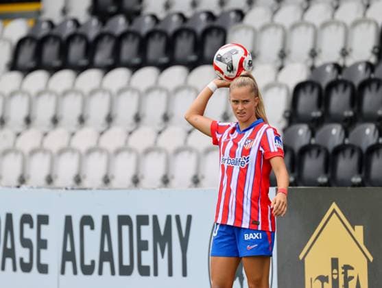Borenhamwood, London, England, 4th September 2024: Andrea Medina (20 Atletico Madrid) during the UEFA Champions League Round 1 match between Atlectio Madrid and Rosenborg BK Kvinner on Wednesday 4th September 2024 at Meadow Park Stadium, Borenhamwood, London, England. (Claire Jeffrey SPP) Copyright: xClairexJeffrey SPPx spp-en-ClJe-CJ-SPP-FOOTBALL-ATLvROS027