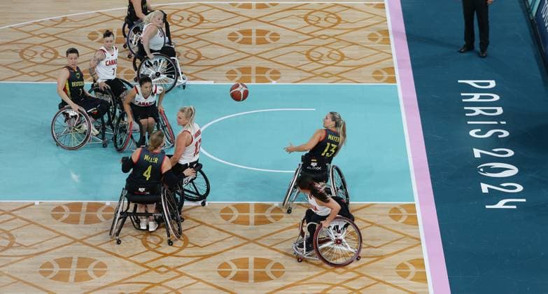 Paris , Paralympics , Rollstuhl-Basketball Viertelfinale Deutschland vs. Kanada , Feature Symbolbild