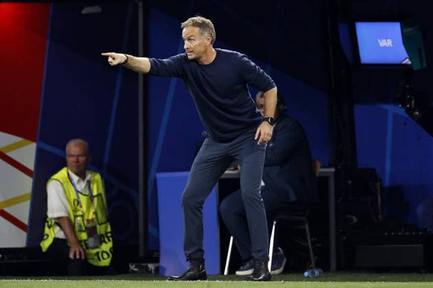 Dortmund - Denmark coach Kasper Hjulmand during the UEFA EURO, EM, Europameisterschaft,Fussball 2024 eighth final match between Germany and Denmark at the BVB Stadion Dortmund on June 29, 2024 in Dortmund, Germany. ANP Hollandse Hoogte MAURICE VAN STEEN UEFA EURO 2024 2024 xVIxANPxSportx xMauricexvanxSteenxWKxIVx 507702306 originalFilename: 507702306.jpg