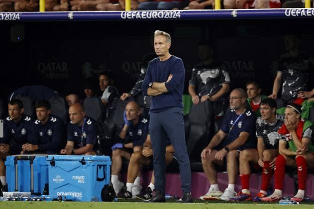 Dortmund - Denmark coach Kasper Hjulmand during the UEFA EURO, EM, Europameisterschaft,Fussball 2024 eighth final match between Germany and Denmark at the BVB Stadion Dortmund on June 29, 2024 in Dortmund, Germany. ANP Hollandse Hoogte MAURICE VAN STEEN UEFA EURO 2024 2024 xVIxANPxSportx xMauricexvanxSteenxWKxIVx 507702555 originalFilename: 507702555.jpg