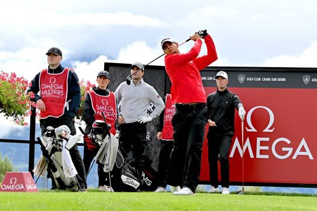 Crans-Montana, 05.09.2024, Golf - Omega European Masters, Nicola Gerhardsen (SUI) Hole 18 (Dubuis Frederic Imago Images)