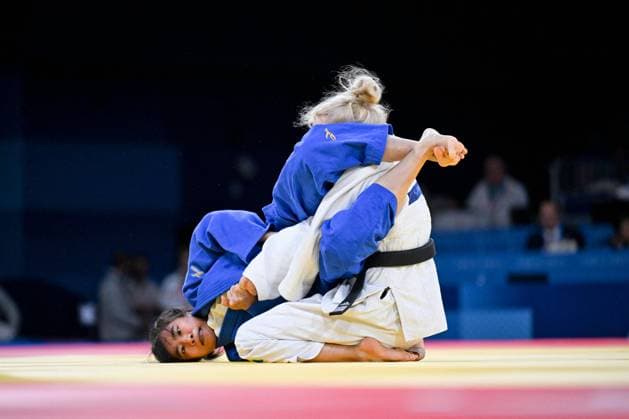 Bilder des Jahres 2024, Sport 09 September Sport Themen der Woche KW36 Paris 2024 Paralympics - Judo - Ukrainian Athletes Illustration of Para Judo at the 2024 Paralympic Games of Paris 2024. Photo by Tomas Stevens ABACAPRESS.COM Paris France  Copyright: xStevensxTomas ABACAx