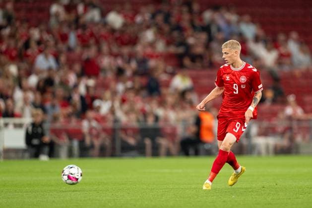 Denmark v Switzerland, UEFA Nations League, Copenhagen, Denmark Copenhagen, Denmark. 05th, September 2024. Albert Gronbaek (9) of Denmark seen during the UEFA Nations League match between Denmark and Switzerland at Parken in Copenhagen. Copenhagen Denmark  Copyright: xGonzalesxPhoto FrederikkexJensenx
