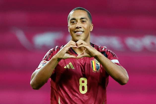 Sport Themen der Woche KW36 Sport Bilder des Tages Belgium v Israel - UEFA Nations League DEBRECEN, HUNGARY - SEPTEMBER 06 : Tielemans Youri midfielder of Belgium celebrates scoring a goal during the UEFA Nations League match in group B between Belgium and Israel on September 6, 2024 in Debrecen, Hungary, 06 09 2024 Debrecen Hungary  Copyright: xJanxDexMeuleneirx