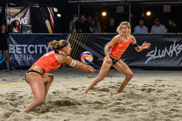 Sport Themen der Woche KW36 Sport Bilder des Tages Queen Of The Court Utrecht, 06.09.2024 Katja Stam (NED), Laura Ludwig (GER); Queen Of The Court, Utrecht am 06.09.2024 *** Queen Of The Court Utrecht, 06 09 2024 Katja Stam NED , Laura Ludwig GER Queen Of The Court, Utrecht on 06 09 2024 Copyright: xBEAUTIFULxSPORTS PeterxWeberx