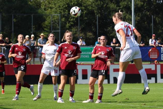 07.09.2024 - Fussball - Saison 2024 2025 - DFB-Pokal Frauen : 1. FC Nürnberg FCN ( Club Clubfrauen ) - SC Freiburg - Sportfoto Zink - xdcxdex - Samantha Steuerwald ( 21 , SC Freiburg )