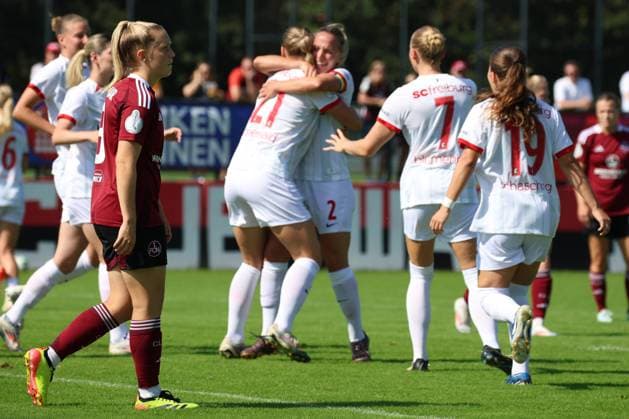 07.09.2024 - Fussball - Saison 2024 2025 - DFB-Pokal Frauen : 1. FC Nürnberg FCN ( Club Clubfrauen ) - SC Freiburg - Sportfoto Zink - xdcxdex -