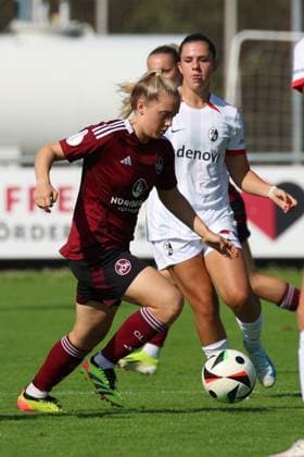 07.09.2024 - Fussball - Saison 2024 2025 - DFB-Pokal Frauen : 1. FC Nürnberg FCN ( Club Clubfrauen ) - SC Freiburg - Sportfoto Zink - xdcxdex - Livia Brunmair (8, 1. FC Nürnberg FCN )