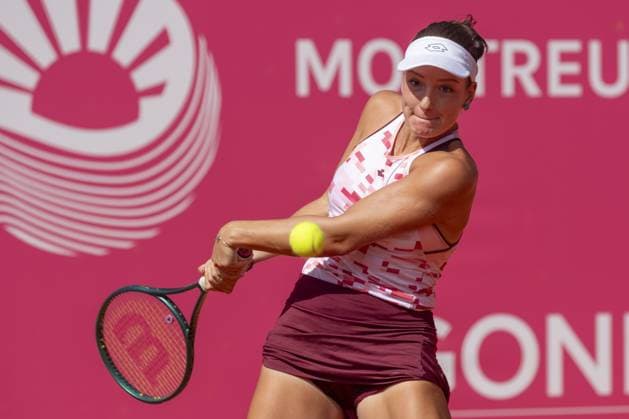 Montreux: Montreux Switzerland, 09 07 2024: Darja Semenistaja (LAT) vs Irina-Camelia Begu (ROM) during WTA, Tennis Damen 125 Montreux Nestle Open 2024 semi finales seventh day at Montreux Tennis Club. during WTA 125 Montreux Nestle Open, International Tennis match in Montreux, Switzerland, September 07 2024 - Internazionali di Tennis - WTA 125 Montreux Nestle Open  - ZUMAp169 20240907_zsa_p169_278 Copyright: xPatrickxDancel IPAxSportx