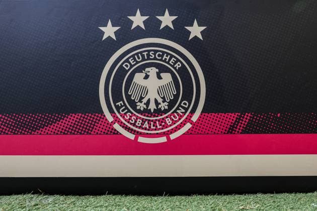 UEFA Nations League: Deutschland - Ungarn am 07.09.2024 in der Merkur Spiel Arena in Düsseldorf DFB Logo