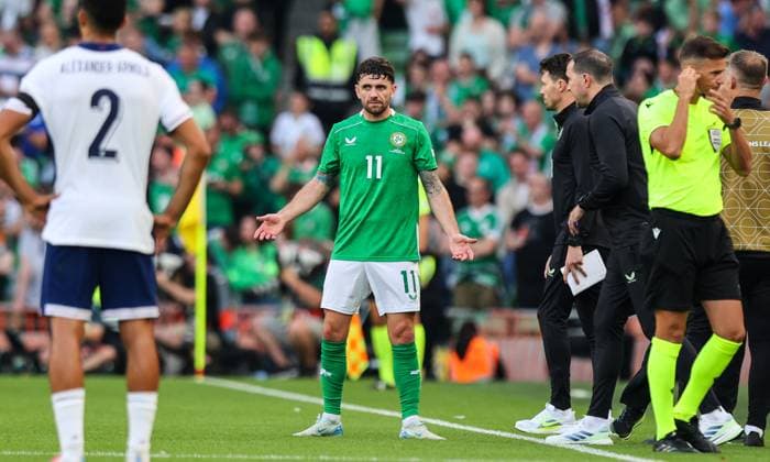 UEFA Nations League Group B2, Aviva Stadium, Dublin 7 9 2024 Republic of Ireland vs England Ireland s Robbie Brady Robbie Brady 7 9 2024  Copyright: x INPHO RyanxByrnex RB1_2619