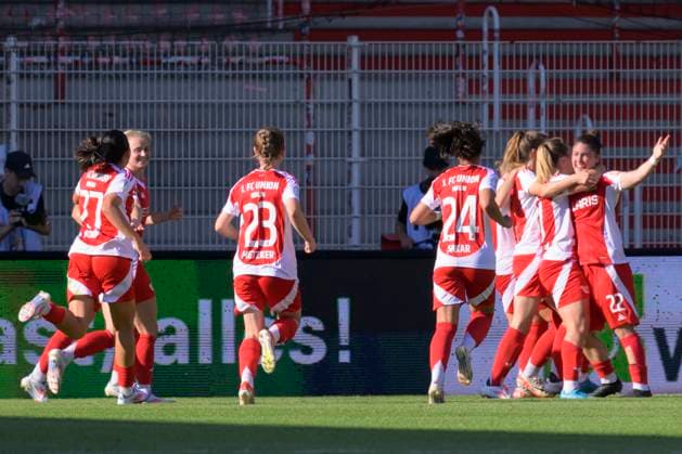 GER, Berlin, Fussball, 1. FC Union Berlin vs Rasenballsport Leipzig - DFB-Pokal, 2. Spieltag, Frauen, Bundesliga, DFB, Spielzeit 2024 2025, Alte Foersterei, Tor zum 1:0 durch Dina Orschmann (Union Berlin 11), Tor, Treffer, Jubel, Torjubel, Freude, Begeisterung, feiert, DFB DFL REGULATIONS PROHIBIT ANY USE OF PHOTOGRAPHS AS IMAGE SEQUENCES AND OR QUASI-VIDEO, 08.09.2024, Copyright: HMBxMedia UwexKoch