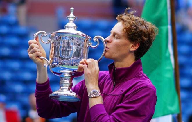 Bilder des Jahres 2024, Sport 09 September Sport Themen der Woche KW36 Jannik Sinner celebrates victory in the final US Open Championships 2024, Day Fourteen, Flushing Meadows, New York, USA - 08 Sep 2024  Copyright: xJavierxGarcia Shutterstockx 14690925az