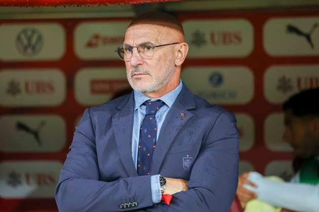Luis de la Fuente (Spanien, Trainer) , UEFA , Nations League, Gruppe A, Schweiz vs. Spanien, 08.09.2024, Stade de Geneve, Genf, Schweiz Genf Stade de Geneve Genf Schweiz Copyright: xGrantxHubbsx