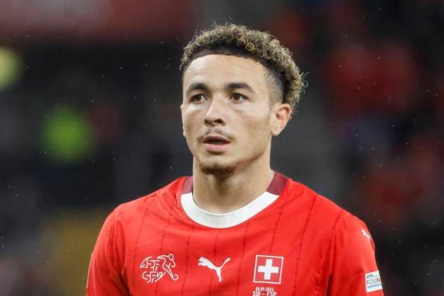 Ruben Vargas (Schweiz, 17) , UEFA , Nations League, Gruppe A, Schweiz vs. Spanien, 08.09.2024, Stade de Geneve, Genf, Schweiz Genf Stade de Geneve Genf Schweiz Copyright: xGrantxHubbsx
