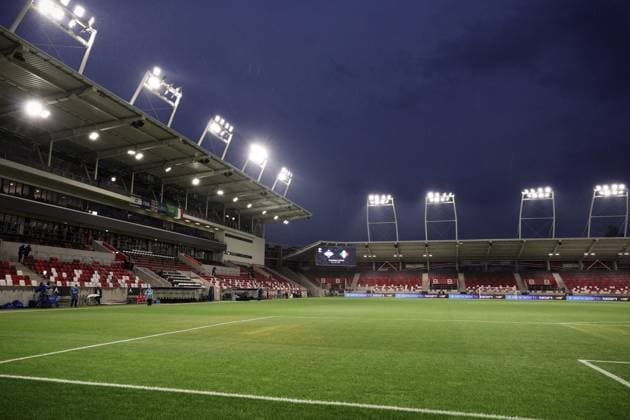 Overview of the stadium before the Uefa Nations League 24-25 soccer match between Israel and Italy (group B) at the Bozsik Arena, Budapest, Hungary - September 9, 2024. - Soccer .  Copyright: xMassimoxPaolone LaPressex