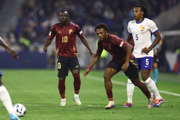 France v Belgium - UEFA Nations League LYON, FRANCE - SEPTEMBER 09 : Openda Lois forward of Belgium in action during the UEFA Nations League match in group A2 between France and Belgium on September 9, 2024 in Lyon, France, 09 09 2024 Lyon France  Copyright: xTomasxSiskx