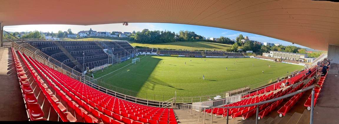 09.09.2024, xmohx, Fussball Schröder-Liga Saar, Borussia Neunkirchen - FC Palatia Limbach emspor, v.l. Stadion Ellenfeldstadion Neunkirchen (DFL DFB REGULATIONS PROHIBIT ANY USE OF PHOTOGRAPHS as IMAGE SEQUENCES and or QUASI-VIDEO) Neunkirchen