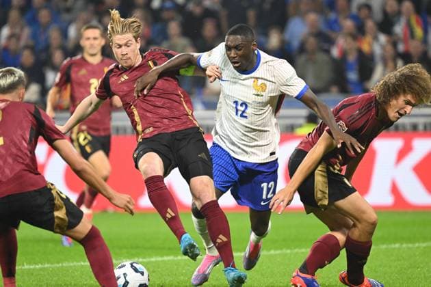 Randal Kolo Miani (france) Kevin De Bruyne (belgique) FOOTBALL: France vs Belgique - Ligue des Nations - 09 09 2024 FredericChambert Panoramic 