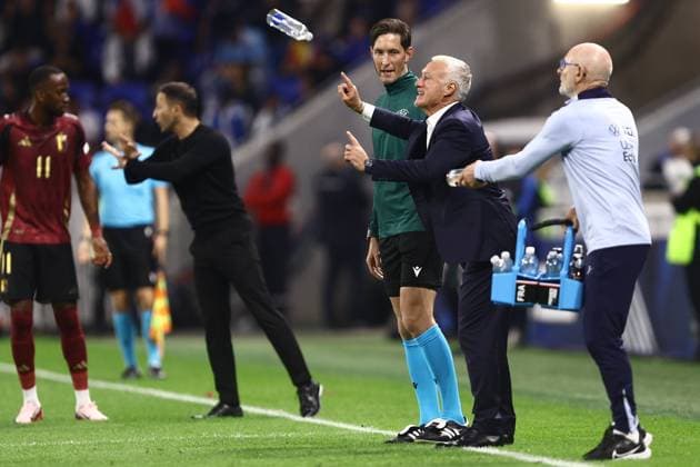France v Belgium - UEFA Nations League LYON, FRANCE - SEPTEMBER 09 : Deschamps Didier head coach of France pictured during the UEFA Nations League match in group A2 between France and Belgium on September 9, 2024 in Lyon, France, 09 09 2024 Lyon France  Copyright: xTomasxSiskx